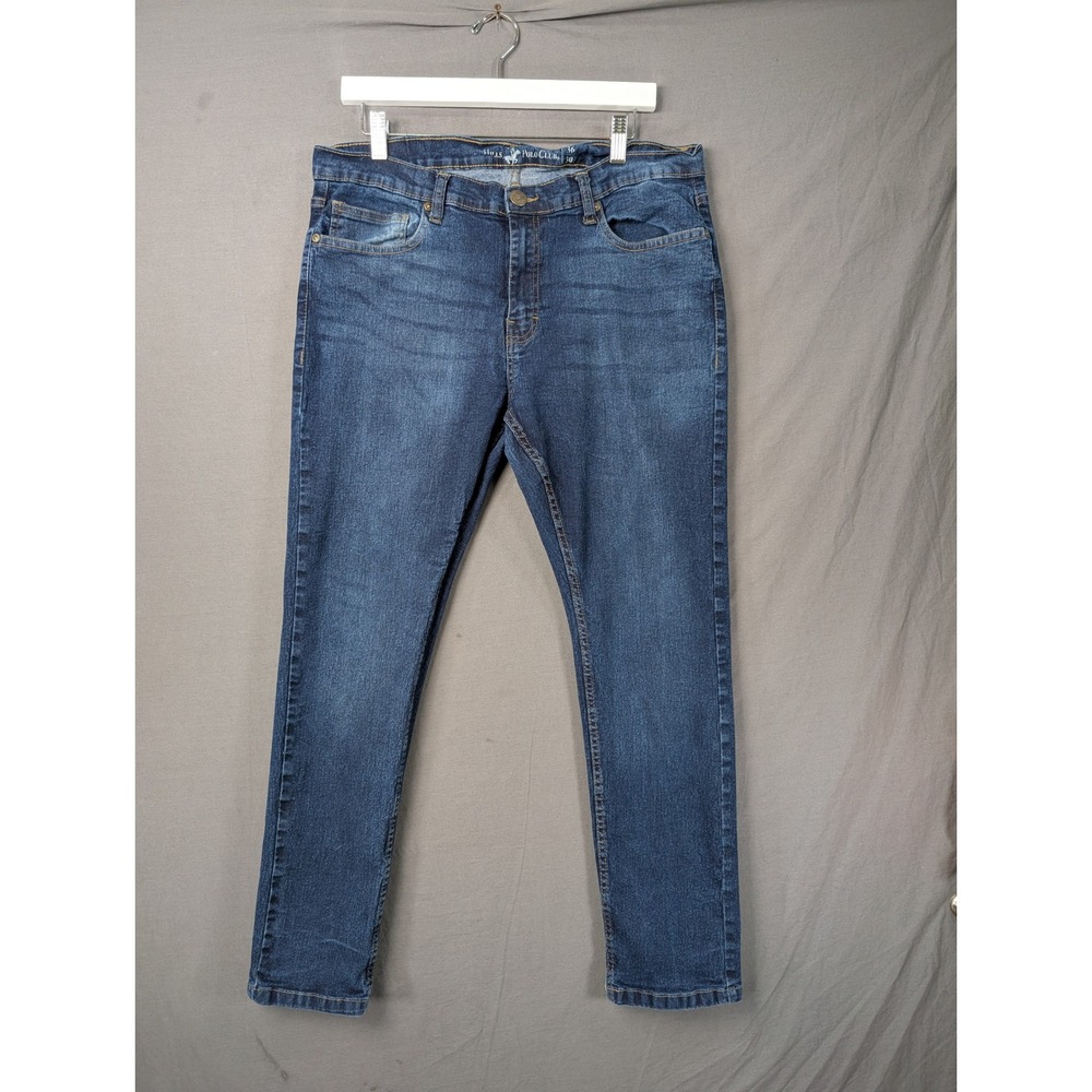 US Polo Assn Mens Slim Straight Jeans Blue Denim Size 36x30 Medium Wash 5783